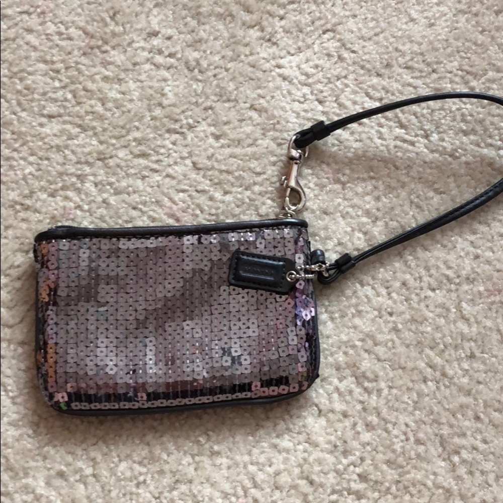 Coach sparkly wristlet